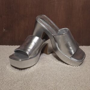 Dream Pairs Silver Platform Sandals